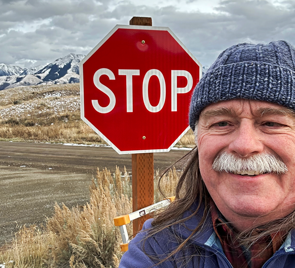 Tim Installing Signs