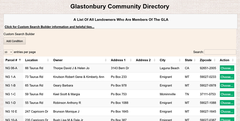 Glastonbury Community Directory